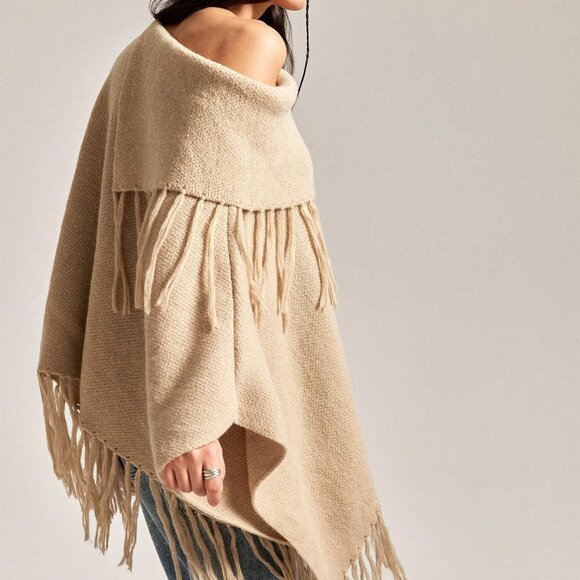 Apricot Casual Women's Warm Fringe Knit Oversized Sweater - Picture 2 of 8